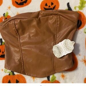 Altard state leather corset top